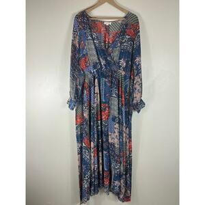 Indigo Rose NWT Blue Boho Long Sleeve Dress